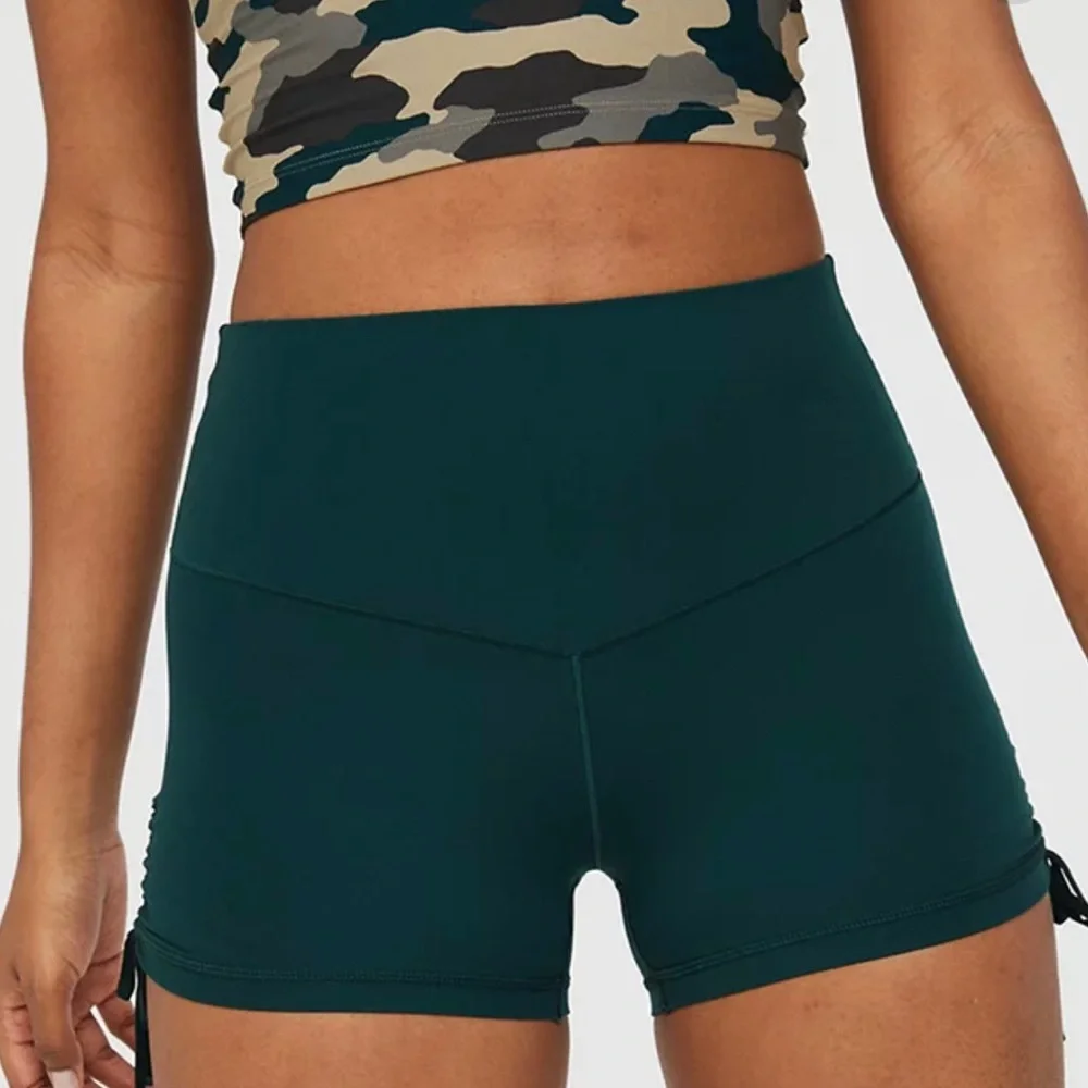 Aerie Teal High-Rise Athletic Shorts - Picture 1 of 7